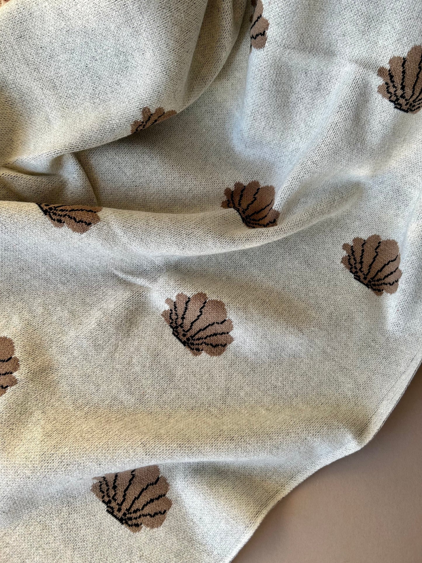 Cotton knit Shell Baby Blanket