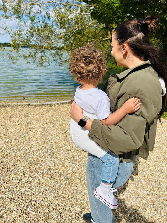 Toddler Carrier Sling - White Corduroy