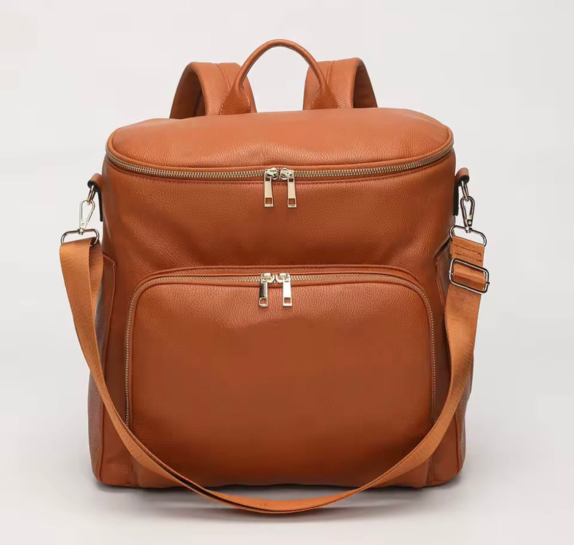Vegan leather baby changing bag with accessories
