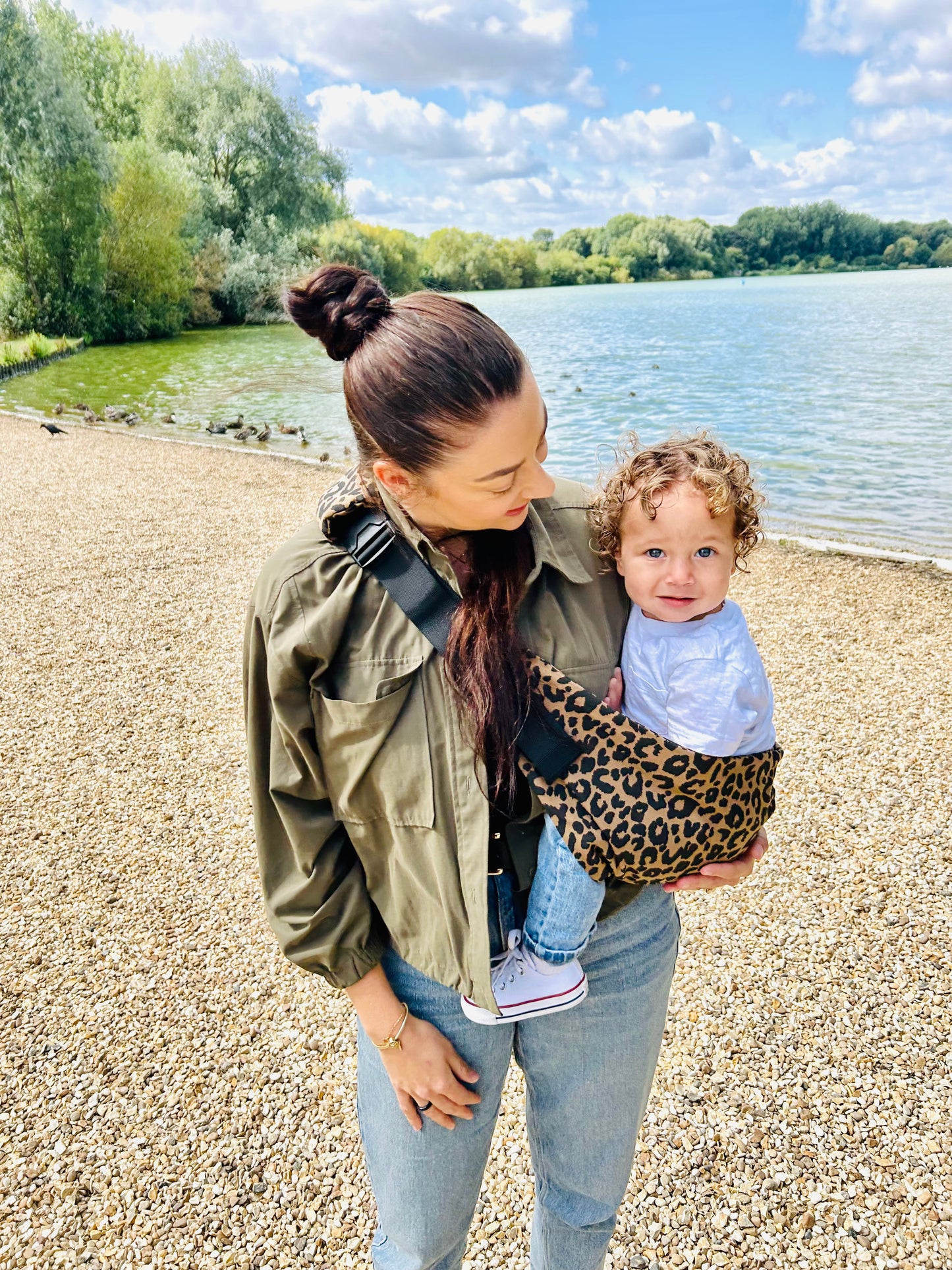 leopard toddler carrier hip sling