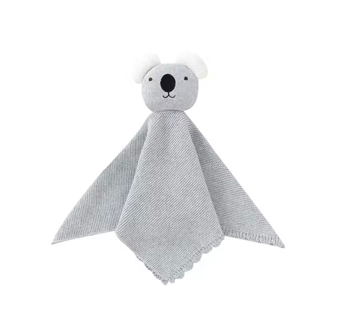 Cotton Knit koala Lovey Comforter - Grey