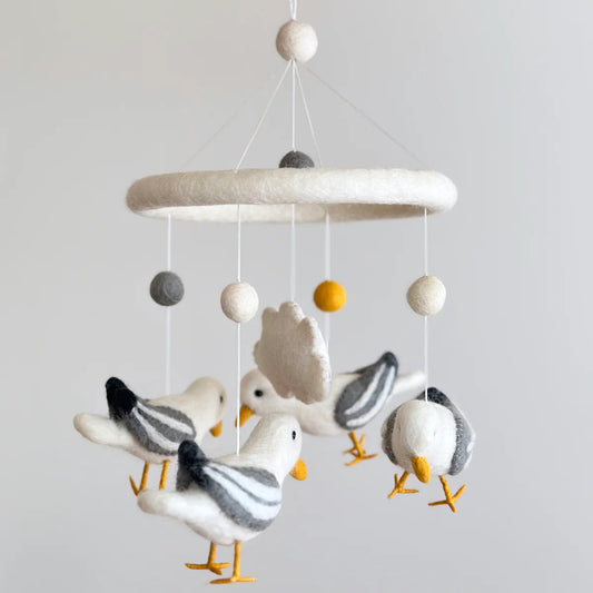 Handmade Felt Seagull Nursery Mobile