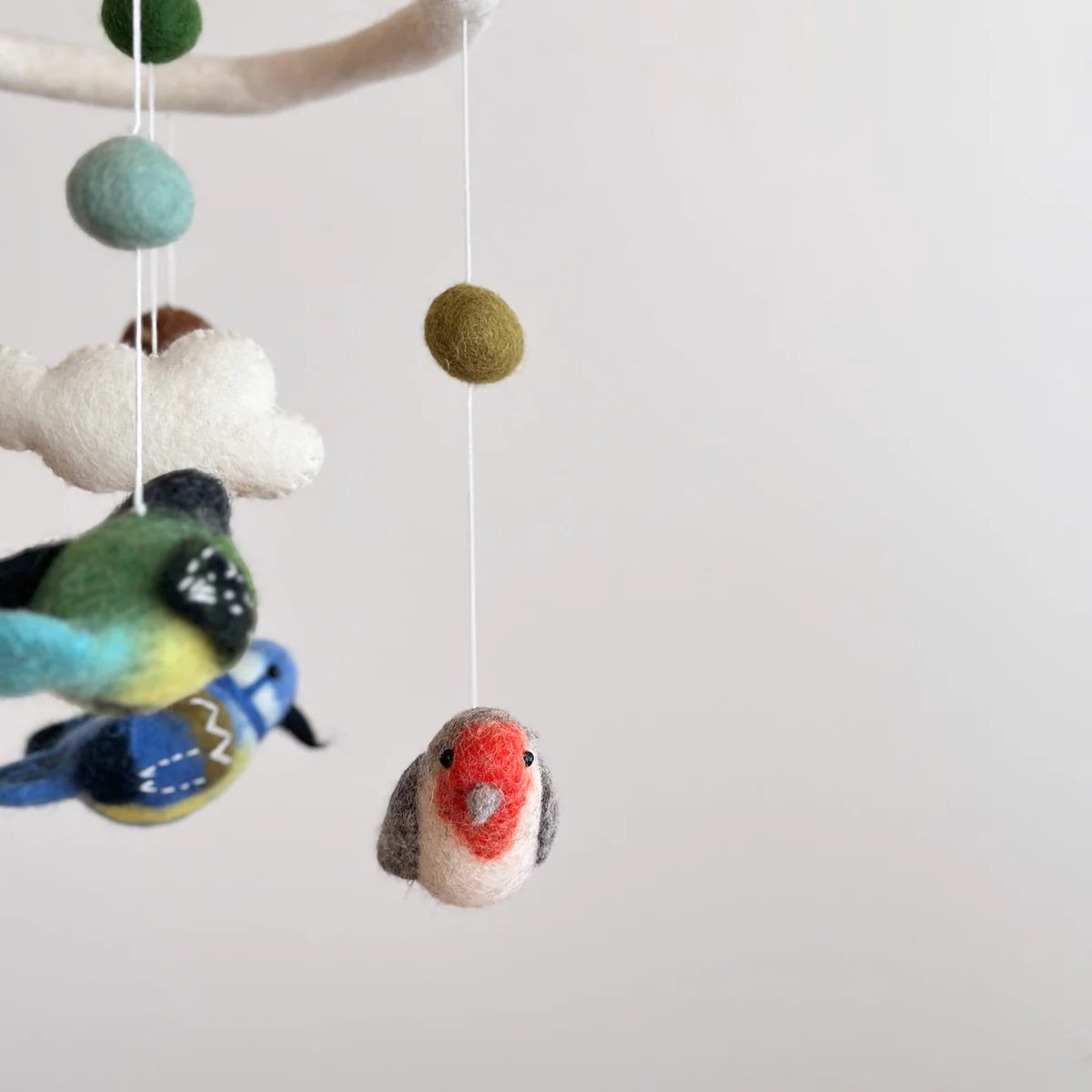 Handmade Colourful Bird Nursery Mobile
