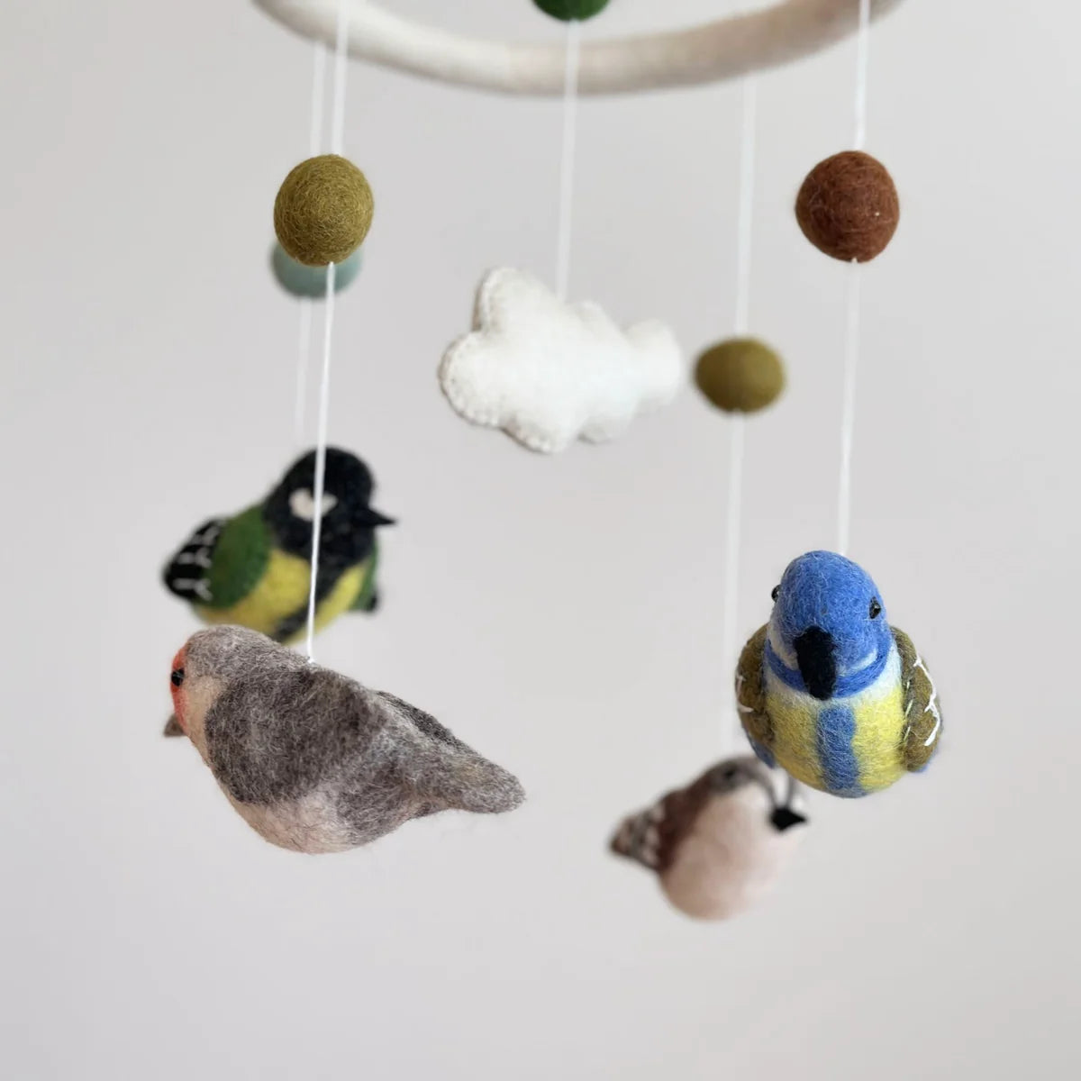 Handmade Colourful Bird Nursery Mobile