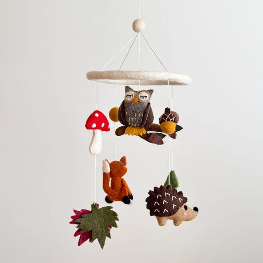 Creatures of the forest handmade baby mobile