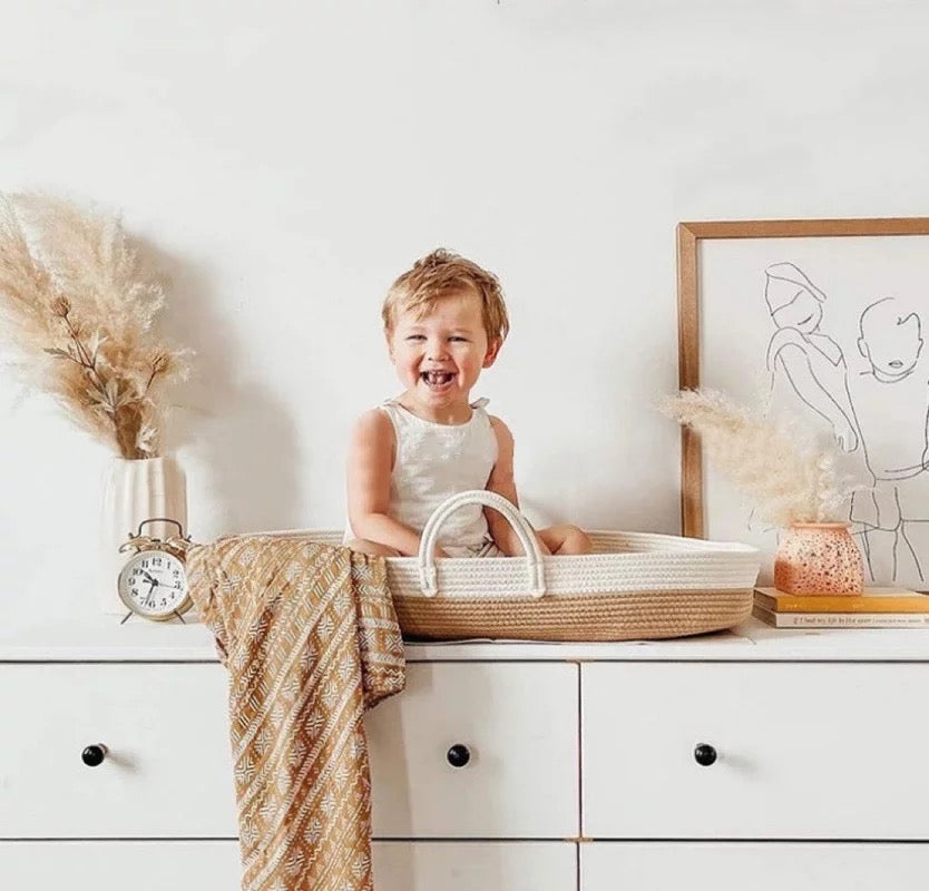 Cotton rope changing basket