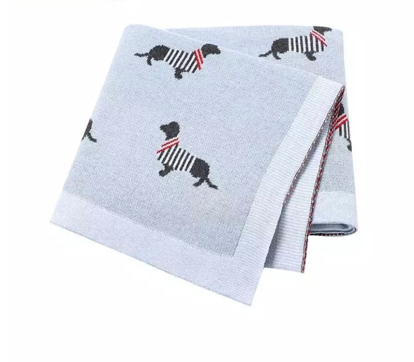 sausage dog baby blanket
