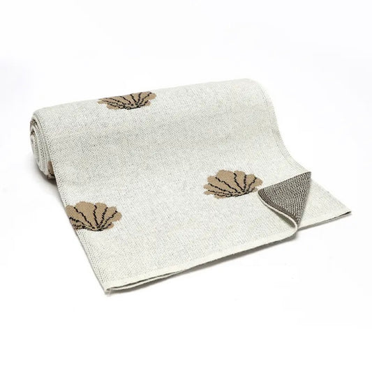 Cotton knit Shell Baby Blanket