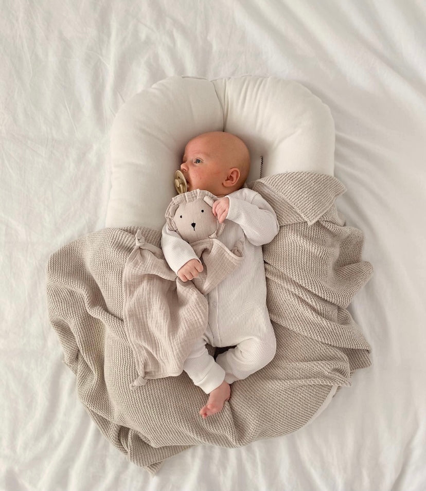 Lion lovey muslin comforter - Natural