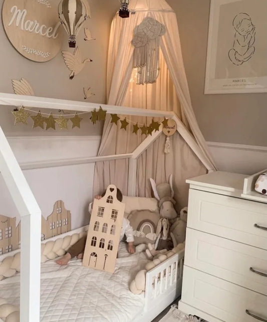 French linen delux canopy - Champagne