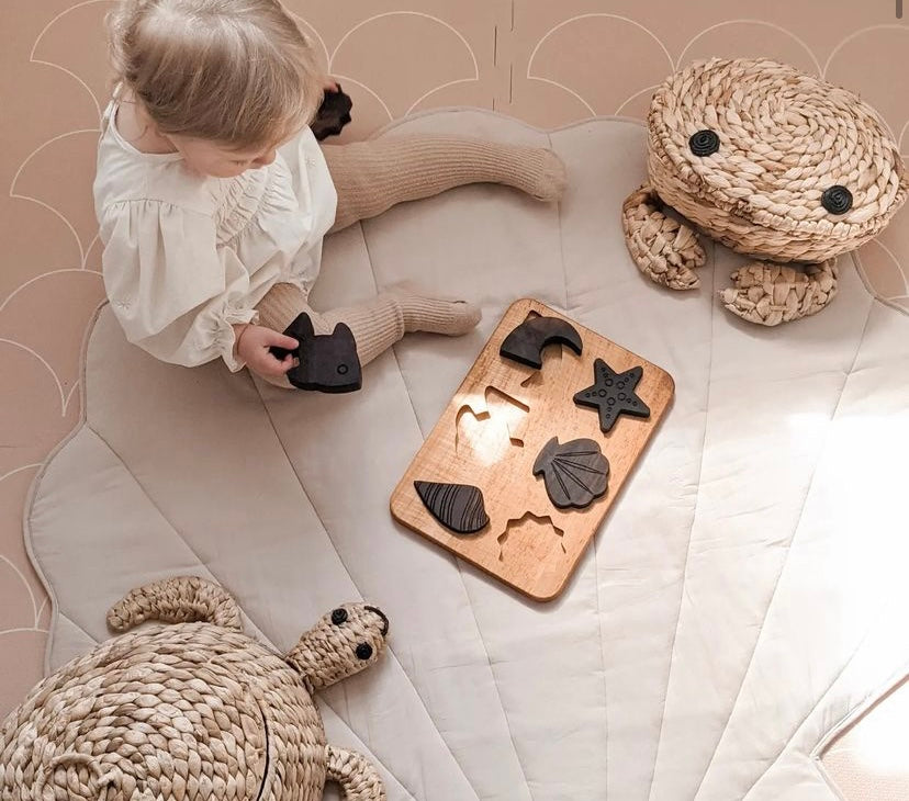Shell Padded Play Mat - Ocean Nursery Rug