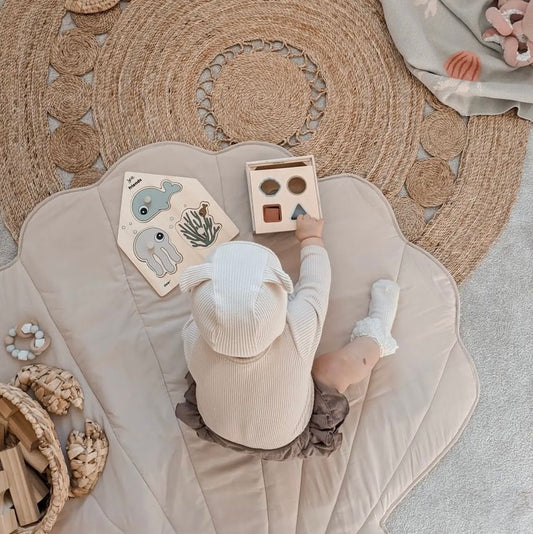 Shell Padded Play Mat - Ocean Nursery Rug