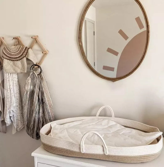 Cotton rope changing basket