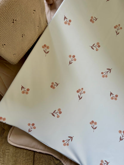 Summer Berries Anti - Roll Wedge Changing Mat