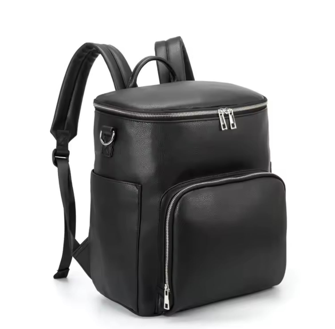 Vegan leather baby changing bag with accessories
