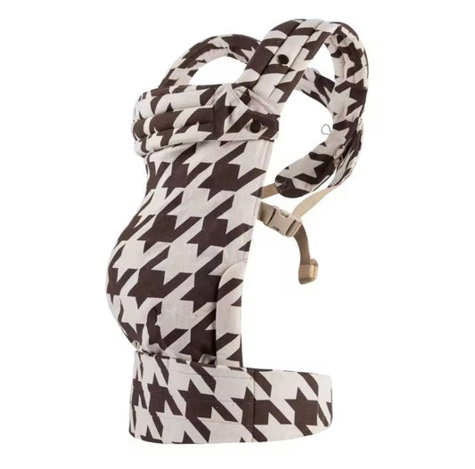 Brown & Cream Large Houndstooth Multi - Way Baby Carrier