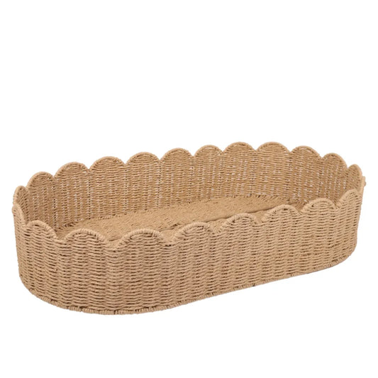 wavy scalloped baby changing basket